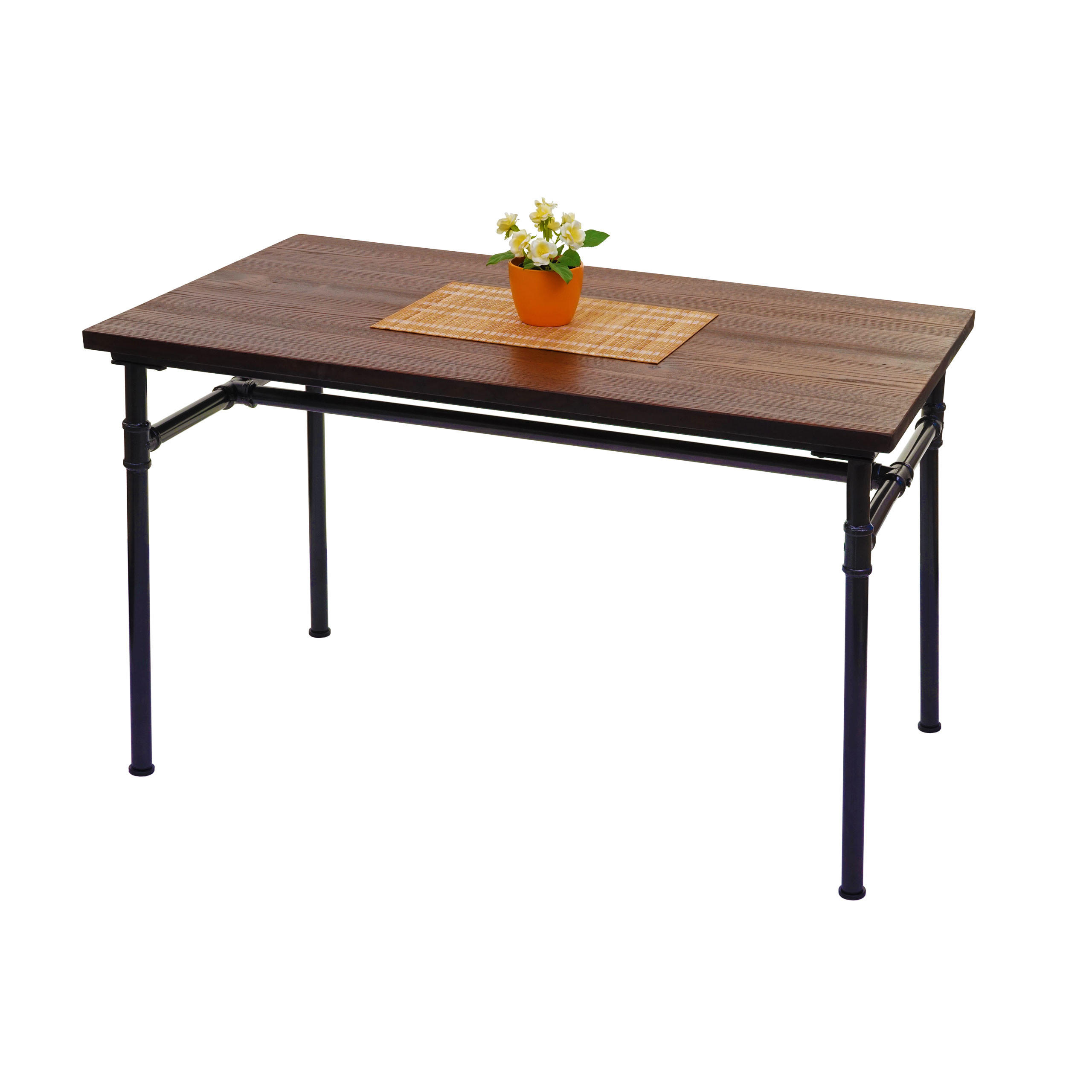 ESSTISCH H10B rechteck Braun - Braun, Metall (70/120/75cm) - MCW