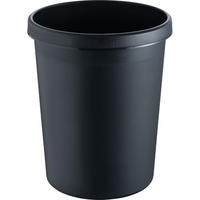 PAPIERKORB Klassisch Rund Mit Großem Einwurf 45 Liter 48 x 40 x 40 cm Kunststoff Schwarz - Schwarz, Kunststoff (40/48/40cm) - PROREGAL
