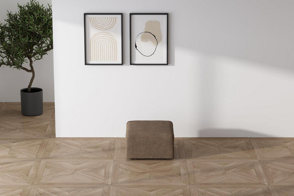 POUF Cubic Stoff Braun - Braun, Textil (71/42/71cm) - ebuy24
