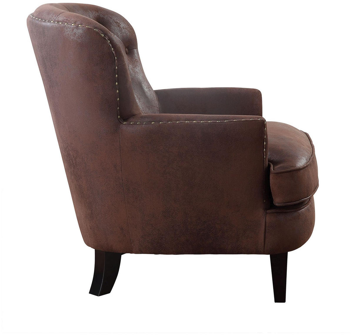 SESSEL Leo Mikrofaser Vintage-Braun - Braun, Textil (82/88/83cm) - ATLANTIC home collection