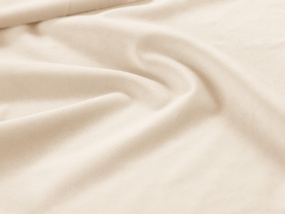 BETT mit Bettkasten und Kopfteil Bellis aus Samt leichtes beige 180x200cm - Beige, Textil (180/200cm) - Micadoni