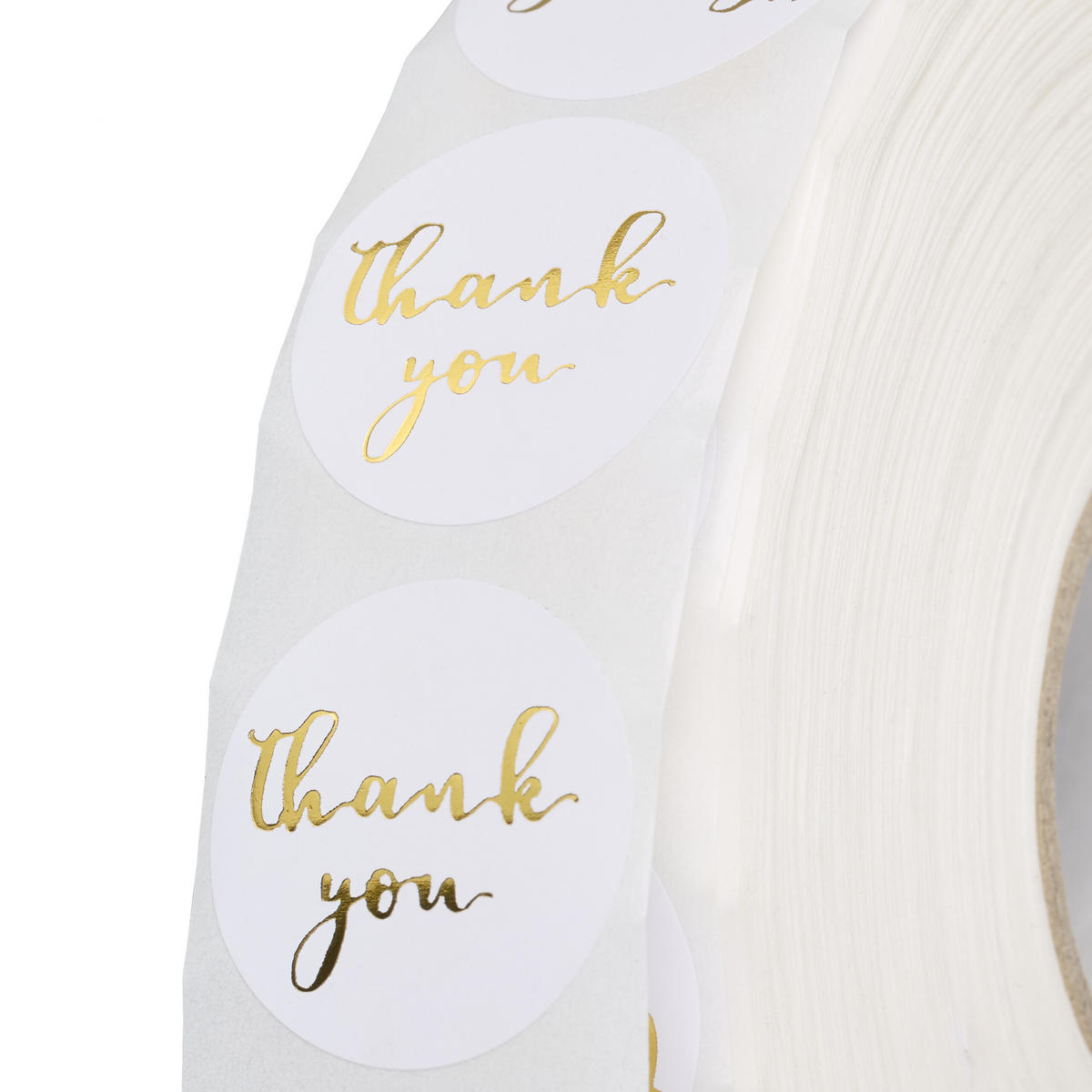 2500xDANKE-AUFKLEBER - Weiß, Papier/Kunststoff (11/3/11cm) - Relaxdays