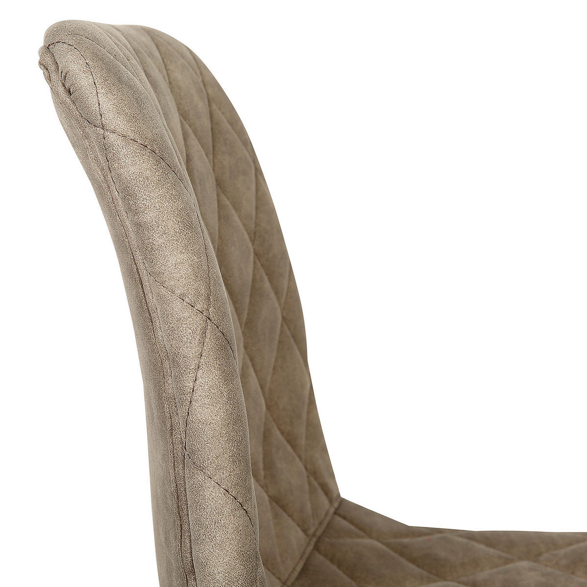 POLSTERSTUHL - Schwarz/Cappuccino, Textil/Metall (45/85/51cm) - home24