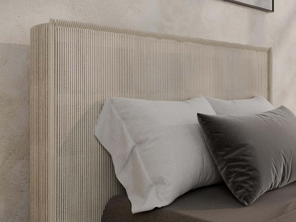 POLSTERBETT SANA 100x200cm Elegantes Polsterbett für modernen Wohnstil , 7-Zonen-Taschenfederkernmatratze mit kokos ARLAN (21 cm), dunkelgrau - Beige, Holz (100/200cm) - Panda Möbel