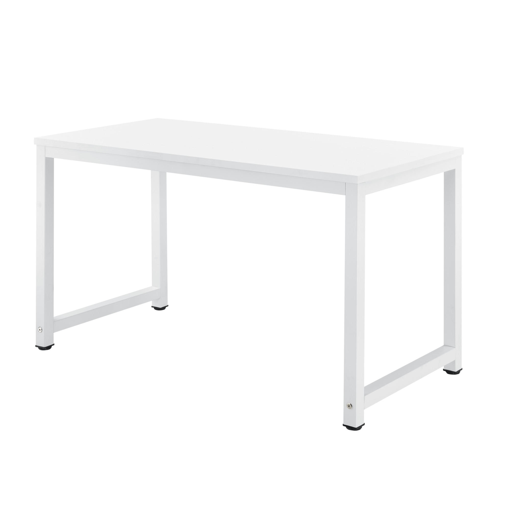 COMPUTERTISCH Herning - Weiß, Holzwerkstoff/Metall (60/120/75cm) - [en.casa]