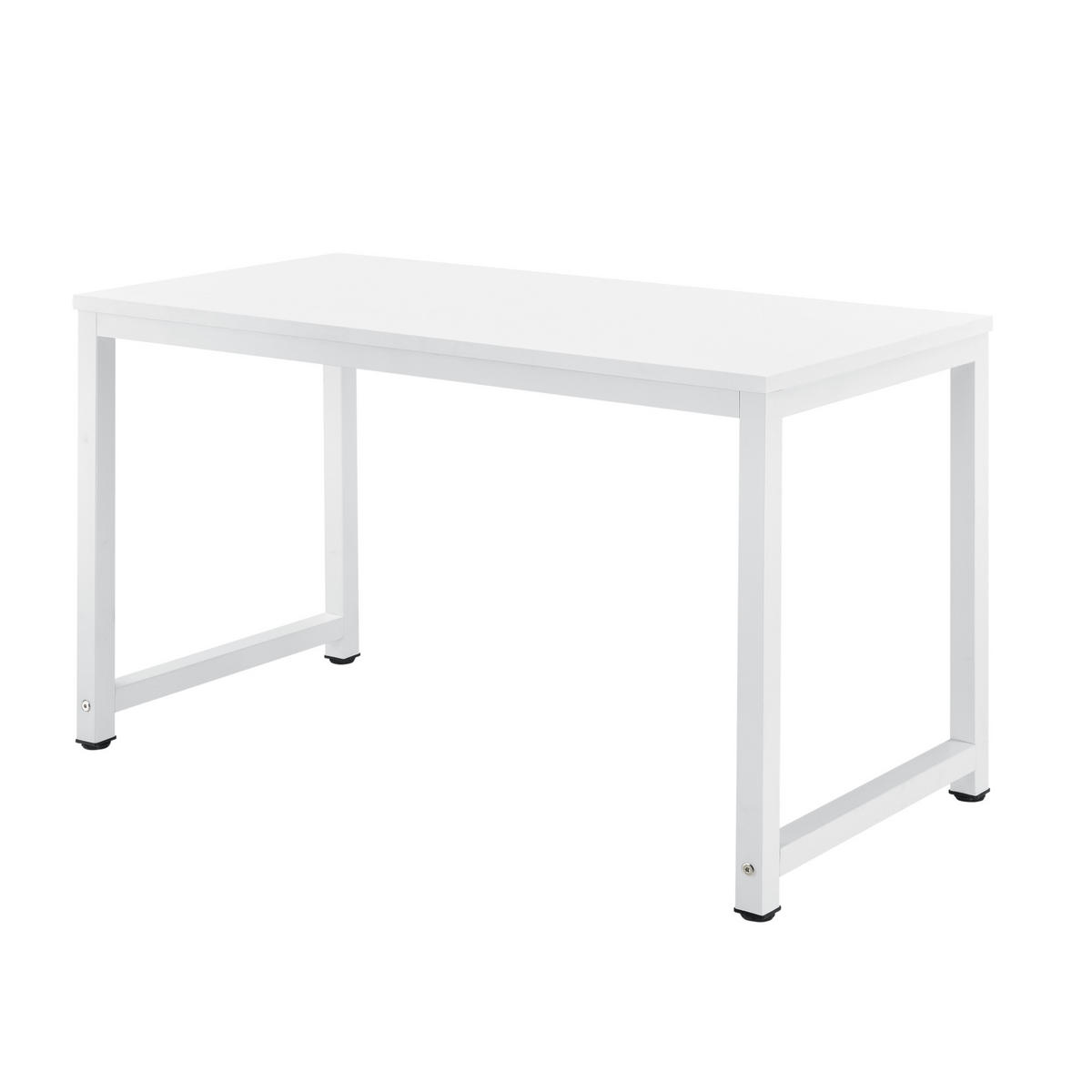 COMPUTERTISCH Herning - Weiß, Holzwerkstoff/Metall (60/120/75cm) - [en.casa]