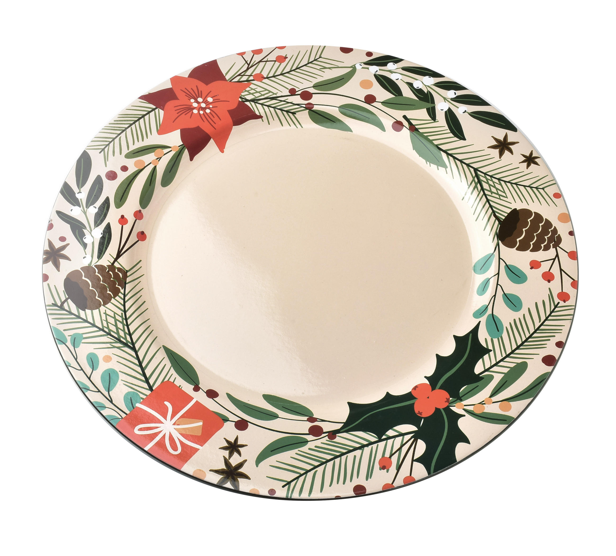 UNTERSETZER Blanche Festive Beige 33/33/2 cm Kunstoff - Beige, Kunststoff (33/2cm) - Mondex