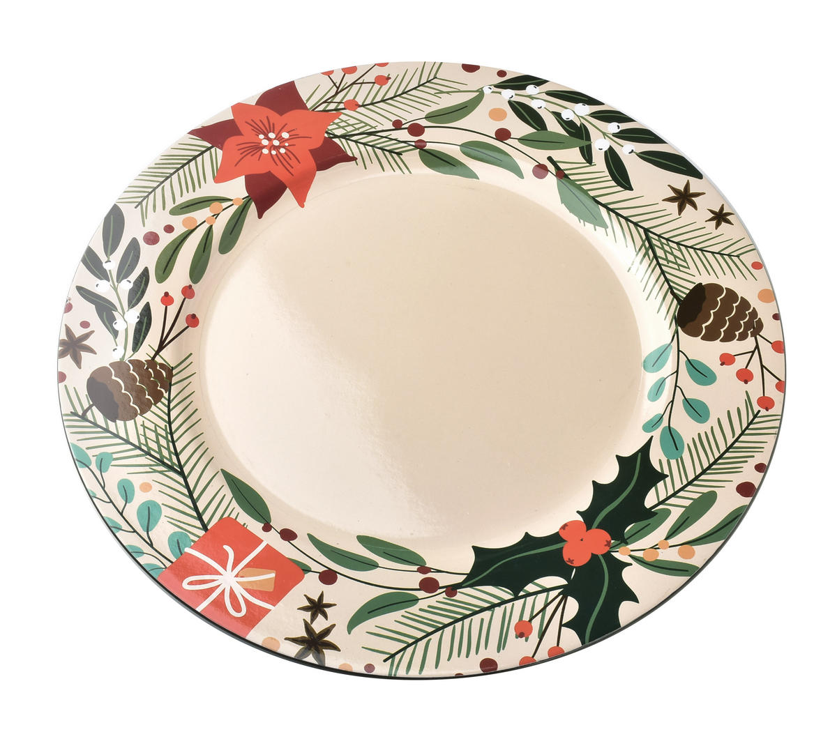 UNTERSETZER Blanche Festive Beige 33/33/2 cm Kunstoff - Beige, Kunststoff (33/2cm) - Mondex
