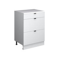 ORMAR ZA POTKROVLJE Rion, Bijeli grebeni, 60 x 81.6 cm bez kosine s 3 ladice - bijela, drvni materijal (60/83.8/46cm) - Vicco