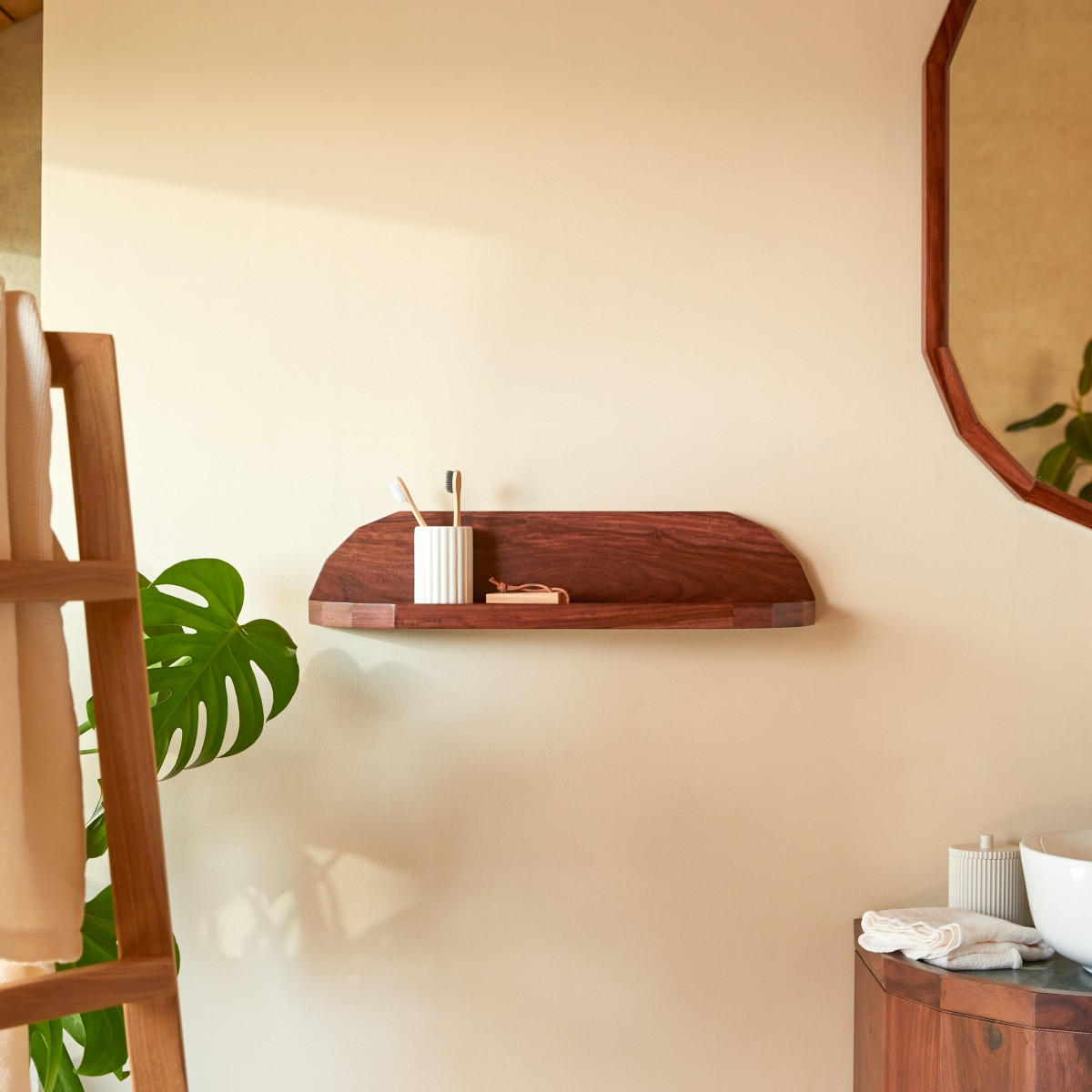 BADREGAL Jade Braun aus Palisander - Braun, Holz (61/14/13cm) - Tikamoon