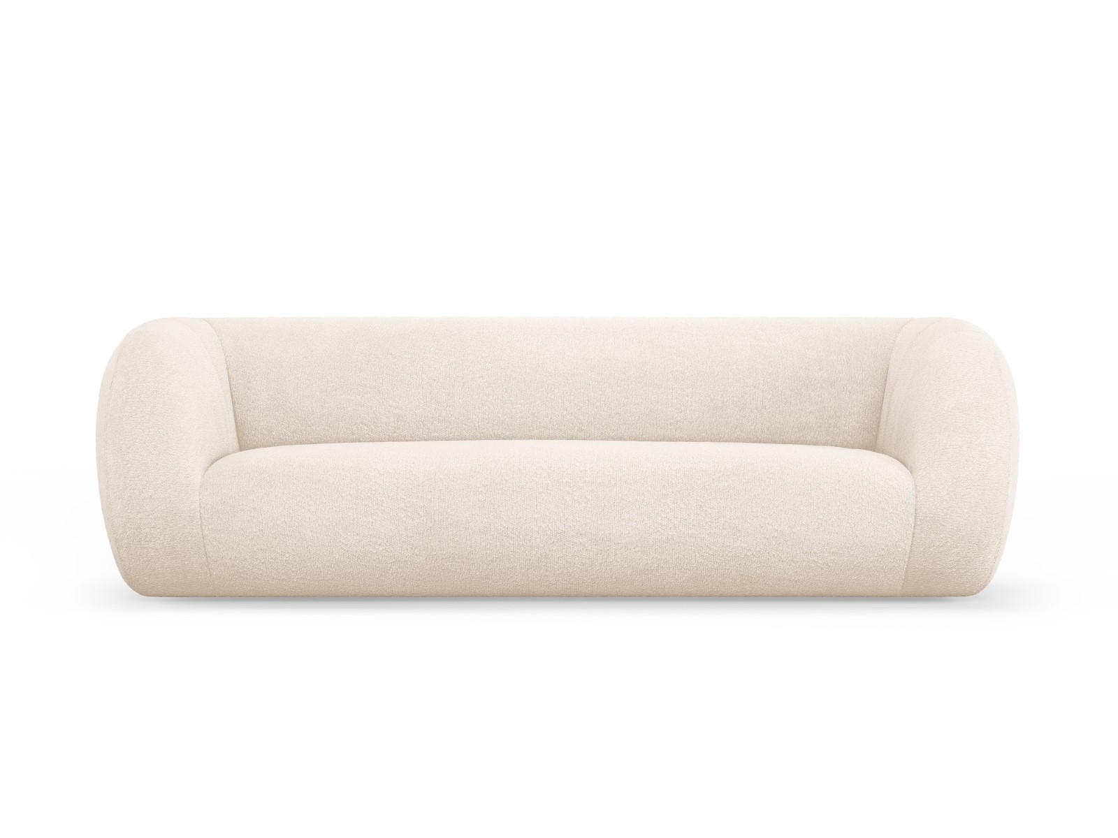 SOFA Essen aus Boucle beige 3 Sitzplätze - Beige, Textil (95/86/230cm) - Cosmopolitan Design