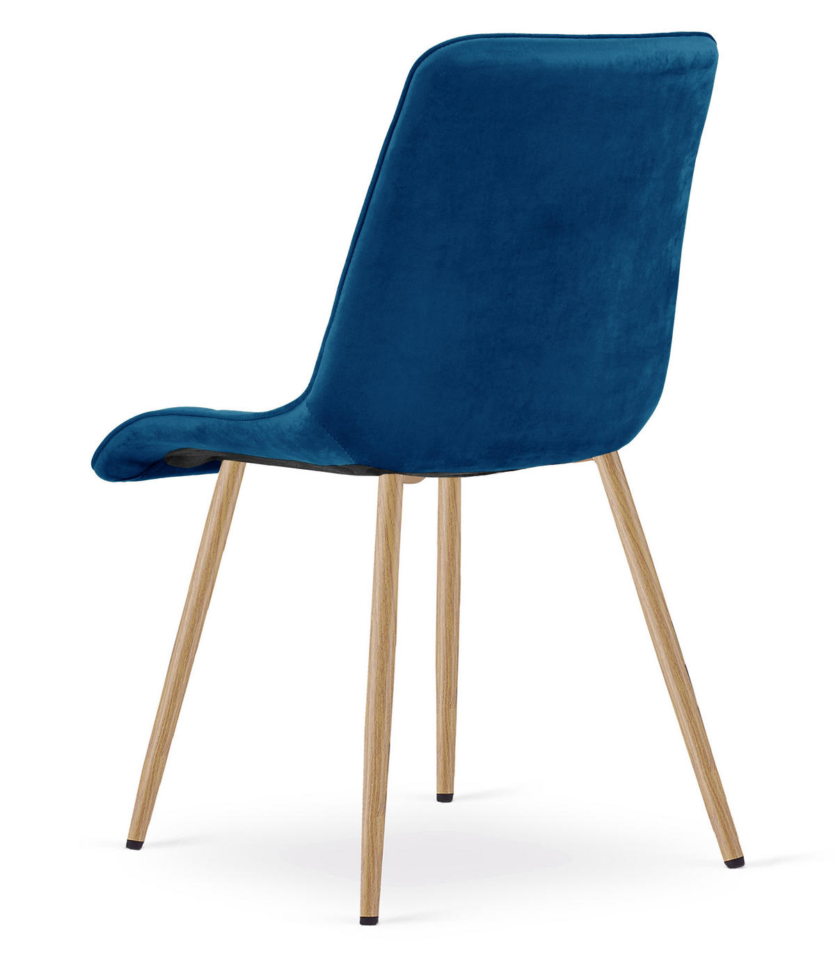 STUHL Granat 49x60 cm SPLIT Samtbezug - Blau, Metall (49/56/60cm)