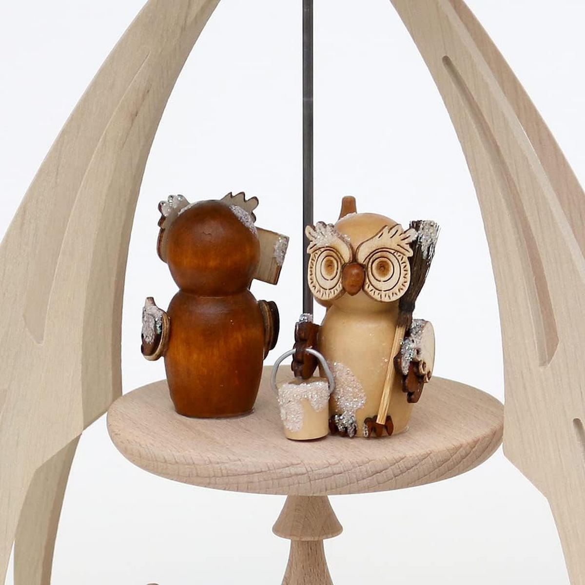 PYRAMIDE Eulenwald 20/24/35 cm - Multicolor, Holz (0.1/35/0.1cm) - Dekoteam24