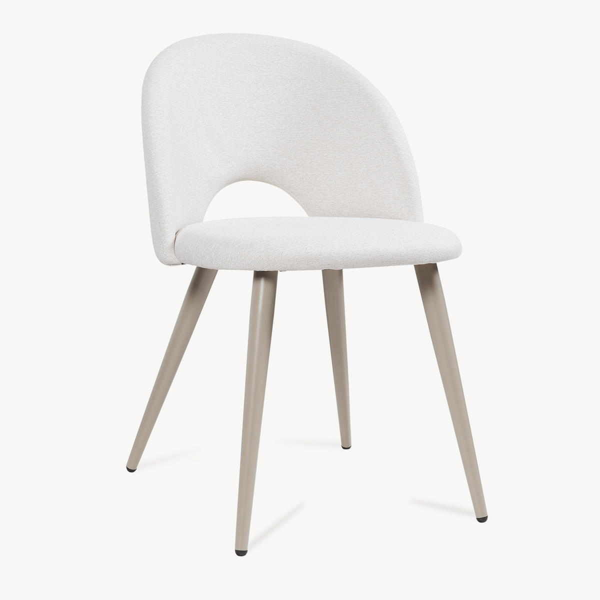 ESSZIMMERSTUHL-SET 4 TLG. Karijoki - Beige, Textil/Metall (50/77/55cm) - [en.casa]