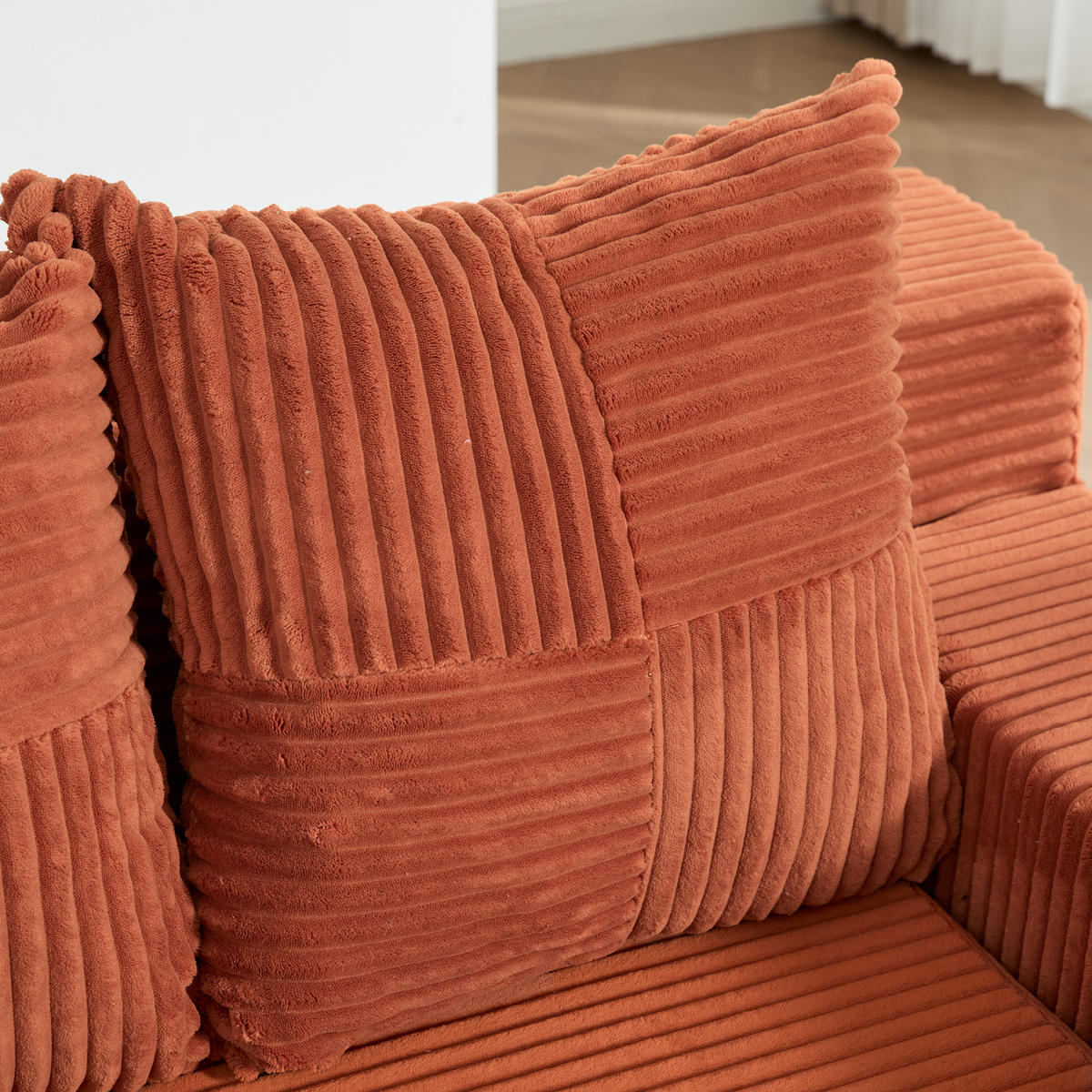 SCHLAFSOFA Modular mit Getränkehaltern und Seitentaschen, DE-42913, Orange - Orange, Textil (172/64/87cm) - ComfortXL