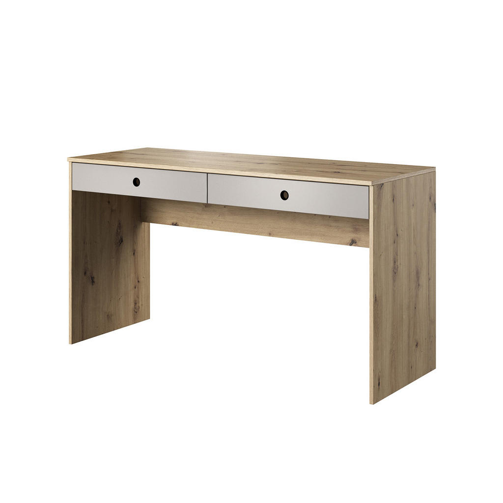 Thumbnail - Feldmann-Wohnen Schreibtisch, Braun, Holz, 4 Schubladen, Rechteckig,Rechteckig, Wange, 138x76x50 cm, Arbeitszimmer, Schr...