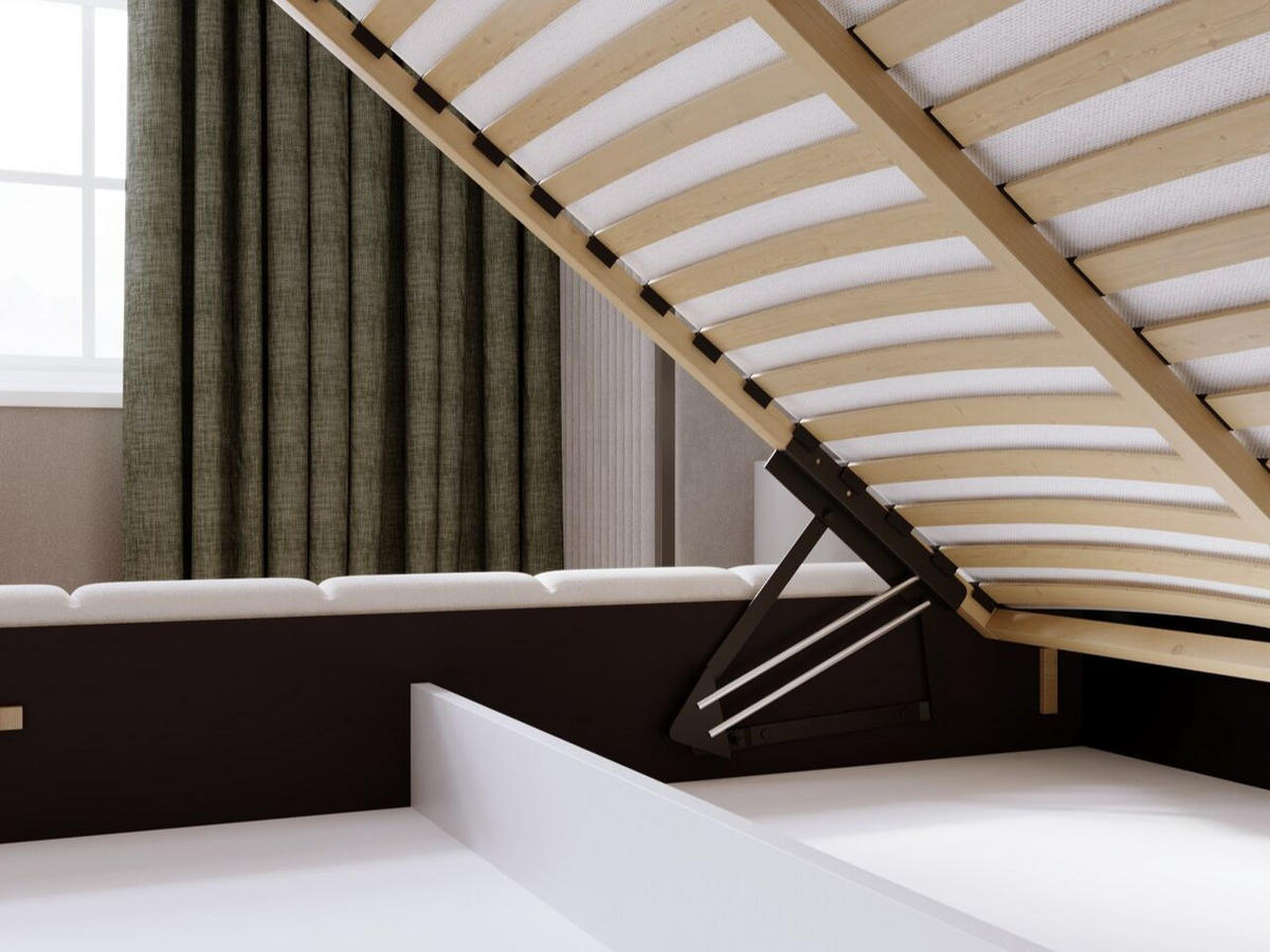 POLSTERBETT Orio 180x200 Beige - Beige, Textil (180/200cm) - Graingold