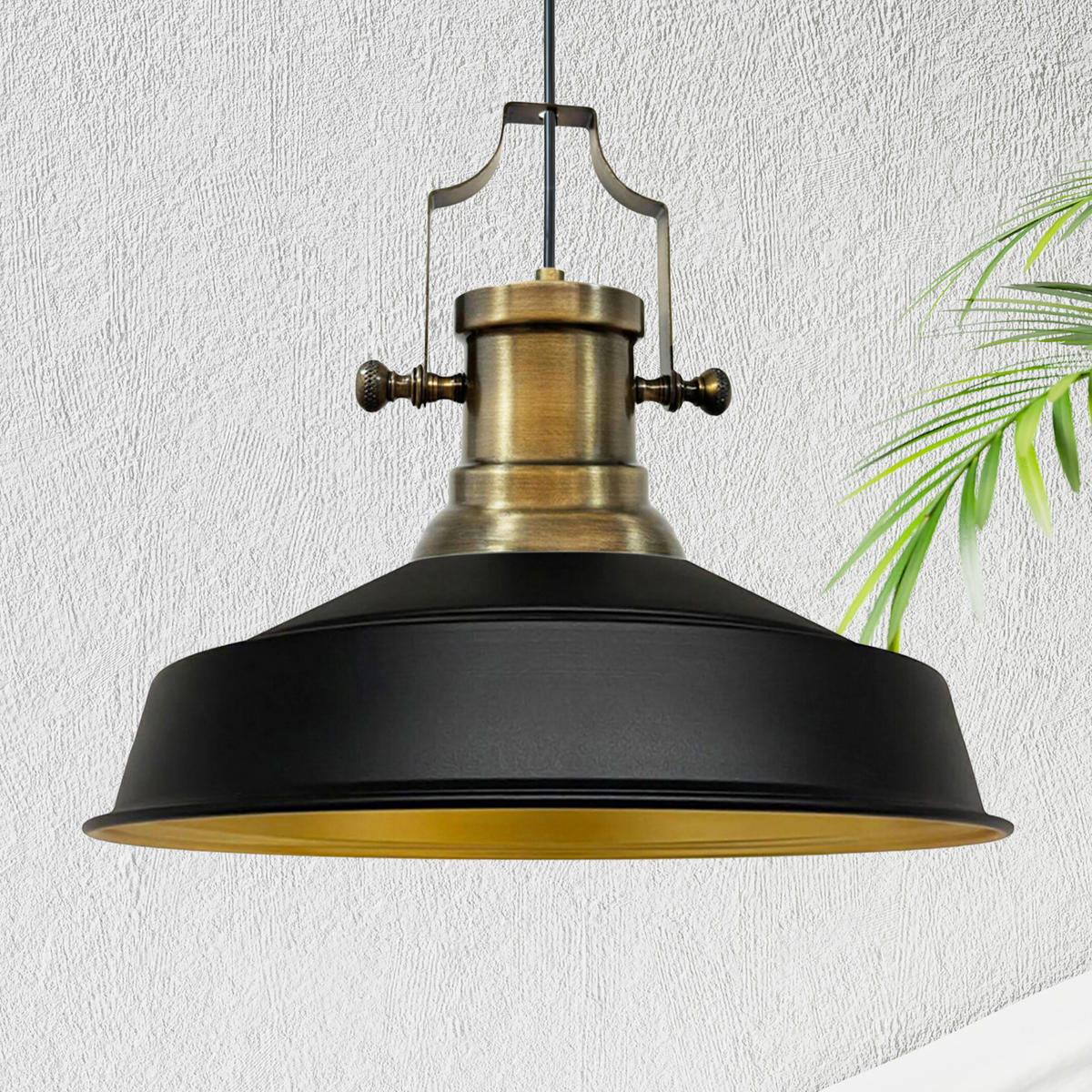 HÄNGELAMPE Asletl Industrial 40/36 cm - Schwarz, Metall (40/36cm) - Bamyum