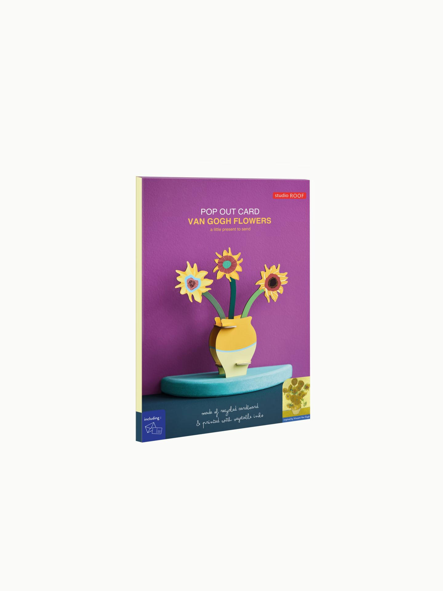 DEKOFIGUR Sonnige Blumenvase 4/14 cm - Multicolor, Wellpappe (4/14/11cm) - KUNSTLOFT