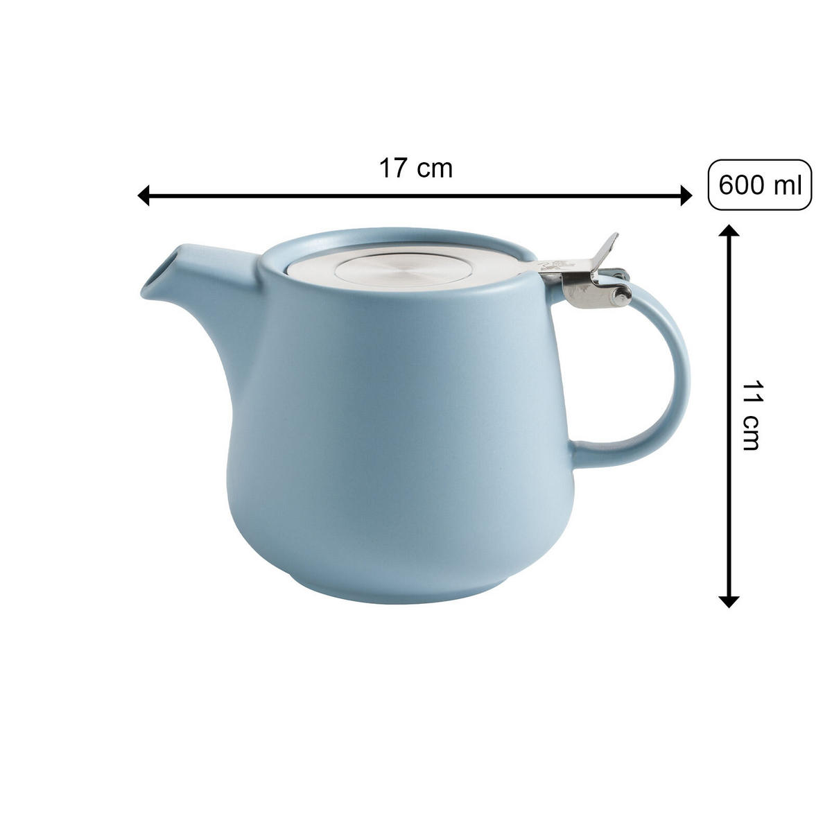 TEEKANNE TINT Hellblau 600 ml - Hellblau, Metall (0.6L) - Maxwell & Williams