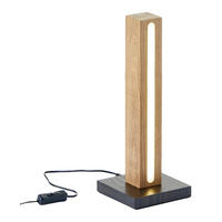 LED-HOLZ-STEHLAMPE - moderne Lichtsäule mit neutralweißem Licht und Schalter für angenehme Atmosphäre - Weiß, Holz (13/13/36cm) - Northpoint