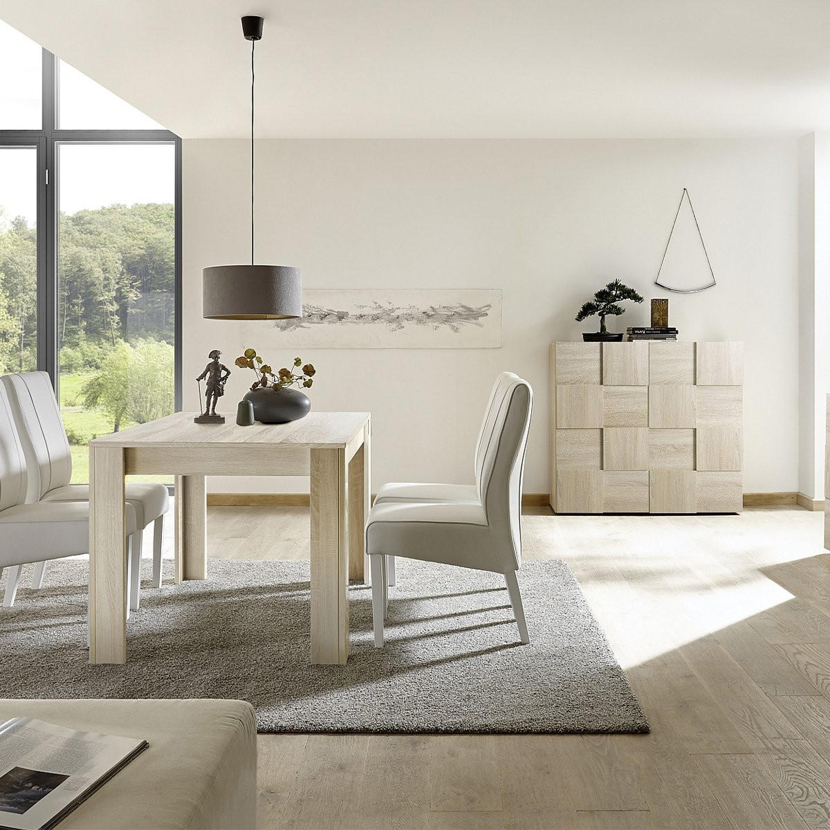 SIDEBOARD mit 2 Türen L121 cm - Dama - Eichefarben, Holzwerkstoff (42/111/121cm) - Calicosy