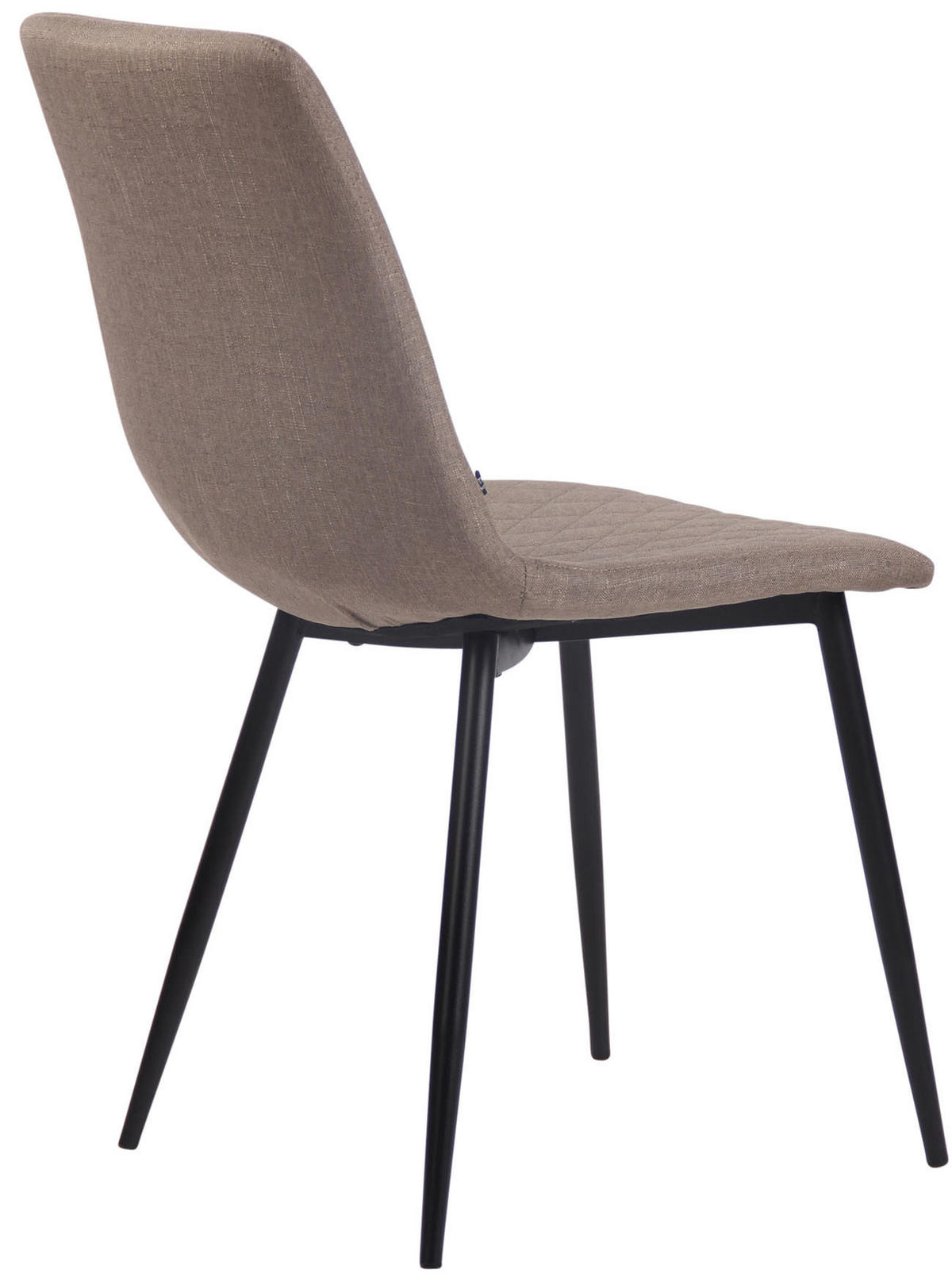 STUHL Stoff taupe - Taupe/Schwarz, Textil/Metall (45/83/57cm) - CLP