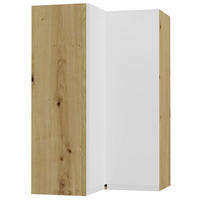 ECKHÄNGESCHRANK Avellino W14/60 Eiche Artisan / Weiß Acryl Matt 60 / 60 / 96cm - Eiche Artisan/Weiß, Holz/Holzwerkstoff (60/96/60cm) - Feldmann-Wohnen