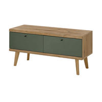 TV-LOWBOARD Salbei, Eiche Evoke, skandinavisch 107 cm, TV Unterschrank mit Stauraum - Dunkelgrün/Eichefarben, Holz/Holzwerkstoff (107/50/40cm) - Furn.Design