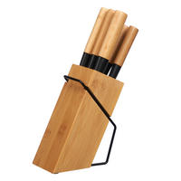 MESSERBLOCK Set 6-teilig Bambus Bamy - Braun, Naturmaterialien (8.5/36/18.5cm) - Kinvara