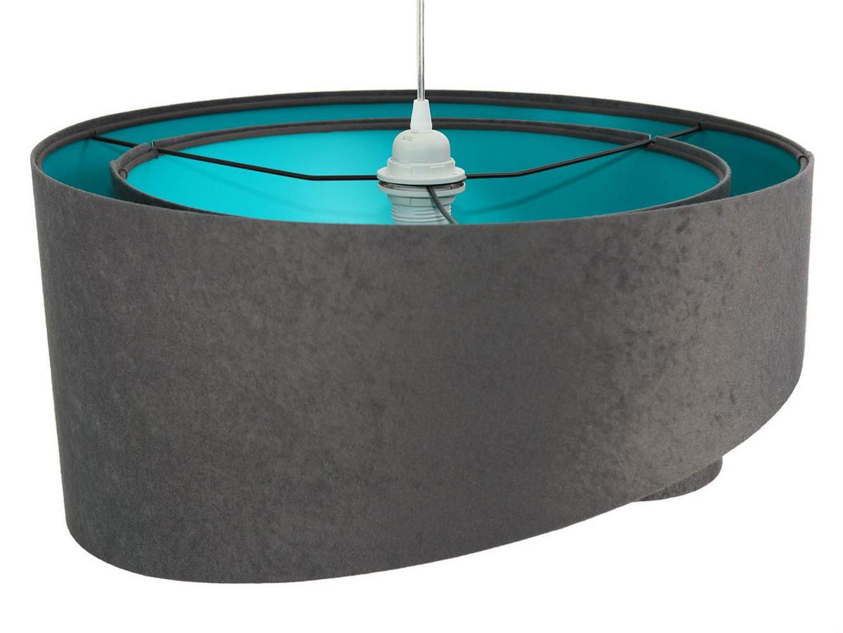 HÄNGELEUCHTE Grau 50/23 cm - Petrol, Kunststoff (50/1.3/23cm) - ONZENO