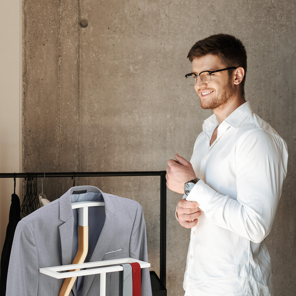 HERRENDIENER - Multicolor, Holzwerkstoff/Metall (48/107/20cm) - Relaxdays