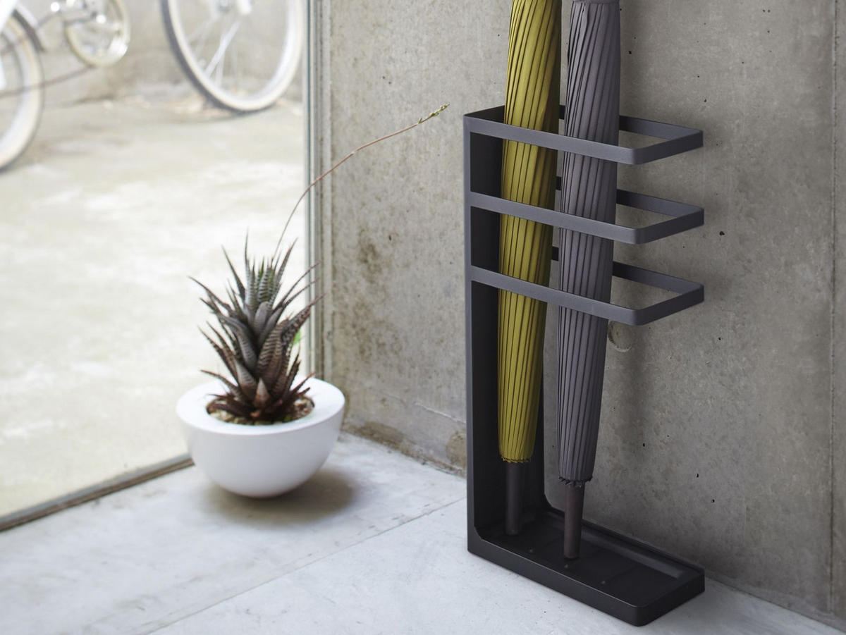 SCHIRMSTÄNDER Tower schwarz 23/10/44 cm - Schwarz, Metall (23/44/10cm) - Yamazaki