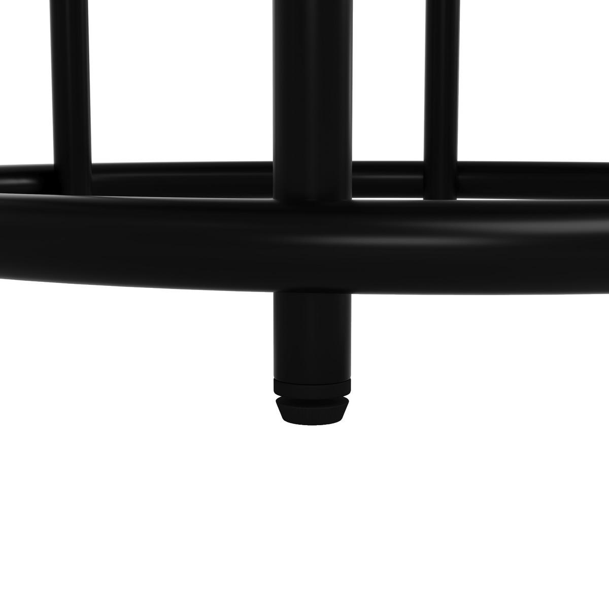 ESSTISCH 100/76/100 cm Schwarz aus MDF und Metall mit Marmoroptik - Schwarz, Holzwerkstoff (100/100/76cm) - OKMYHOME