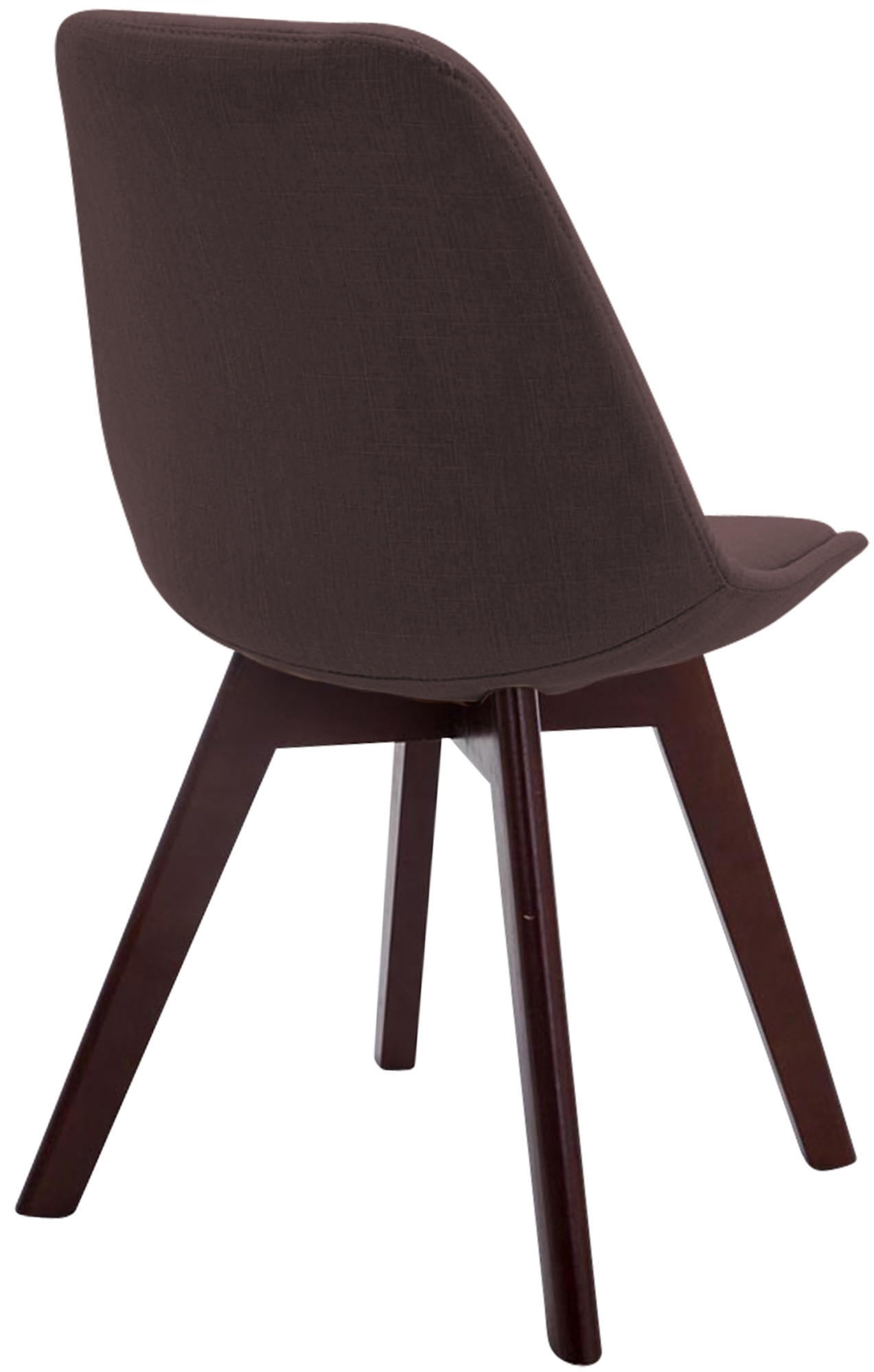 STUHL Stoff Braun - Walnussfarben/Braun, Holz/Textil (48/84/55cm) - CLP