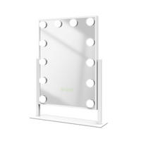 KOSMETIKSPIEGEL Rechteckiger mit Beleuchtung, Weiß, 41/30 cm - Weiß, Glas (31/8.5/40cm) - EMKE