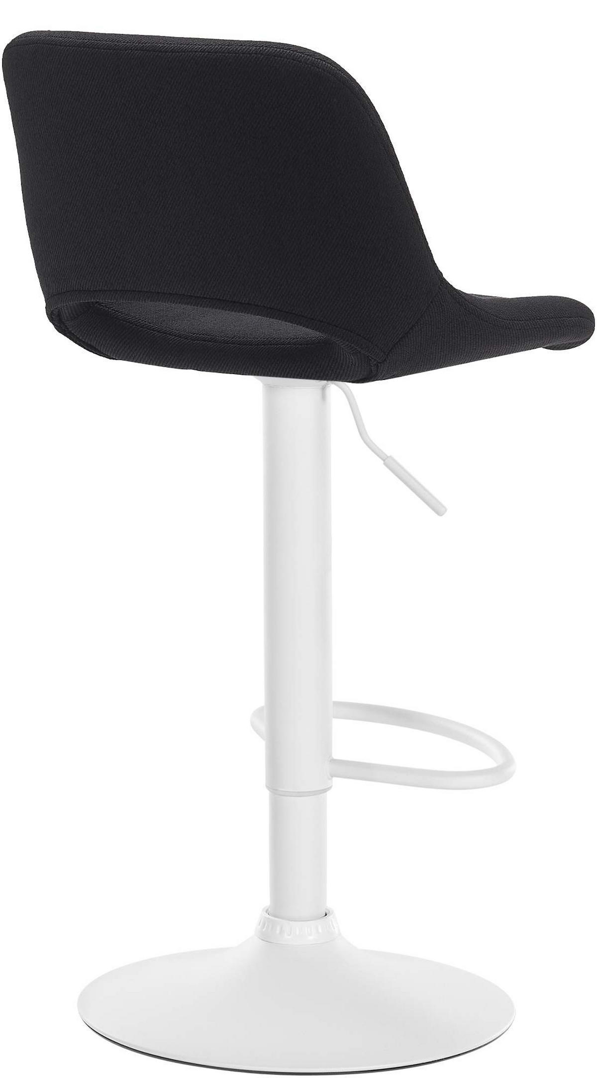 BARHOCKER 2er Set Stoff schwarz - Schwarz/Weiß, Textil/Metall (42/86/46cm) - CLP