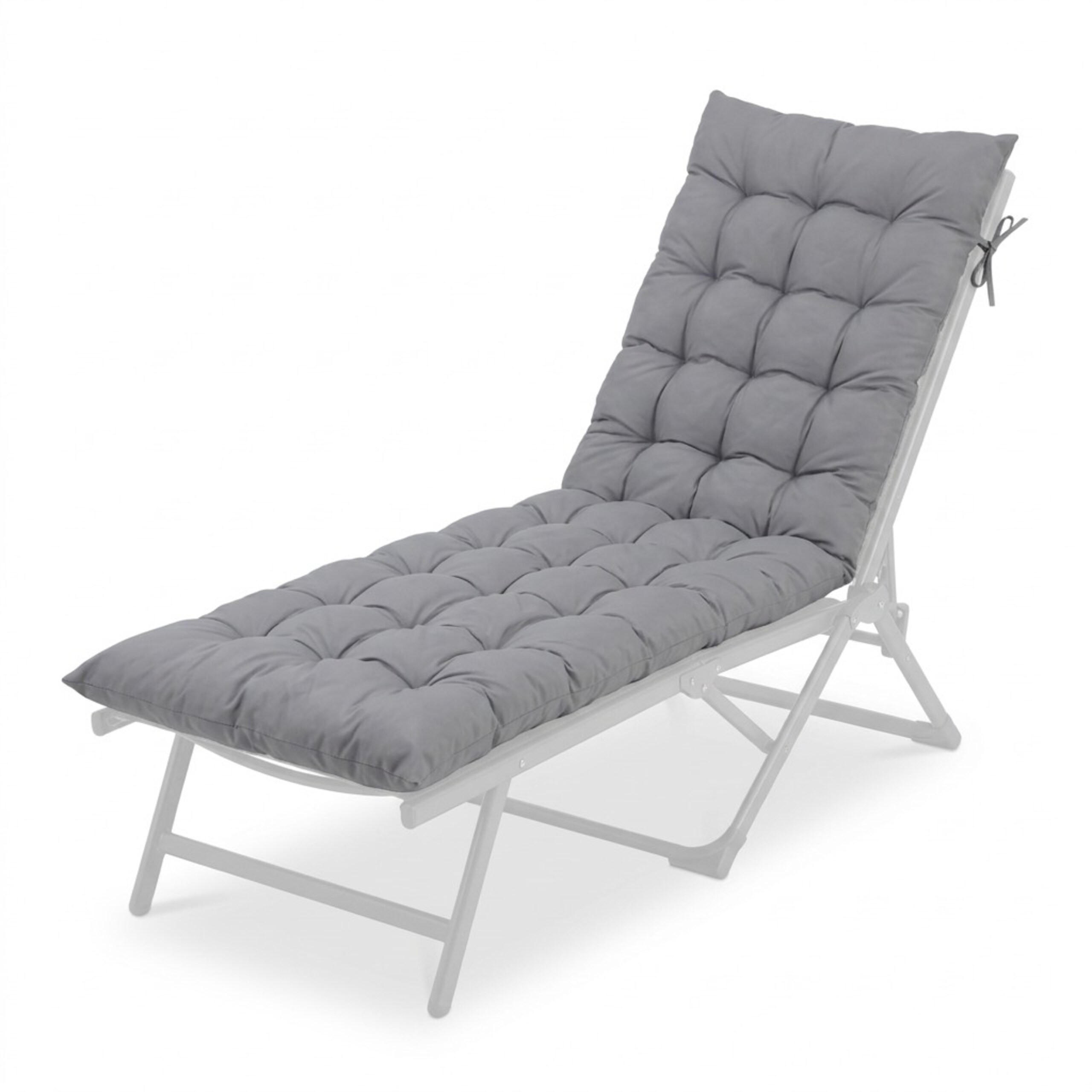 LAVIČKOVÝ sedák - sivá, textil/plast (50/8/160cm) - Relaxdays