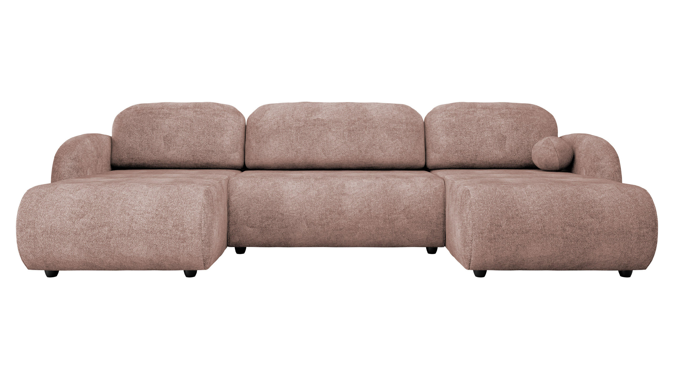 WOHNLANDSCHAFT Dream U - Gelb/Schwarz, Holz/Kunststoff (318/88/160cm) - MIRJAN24