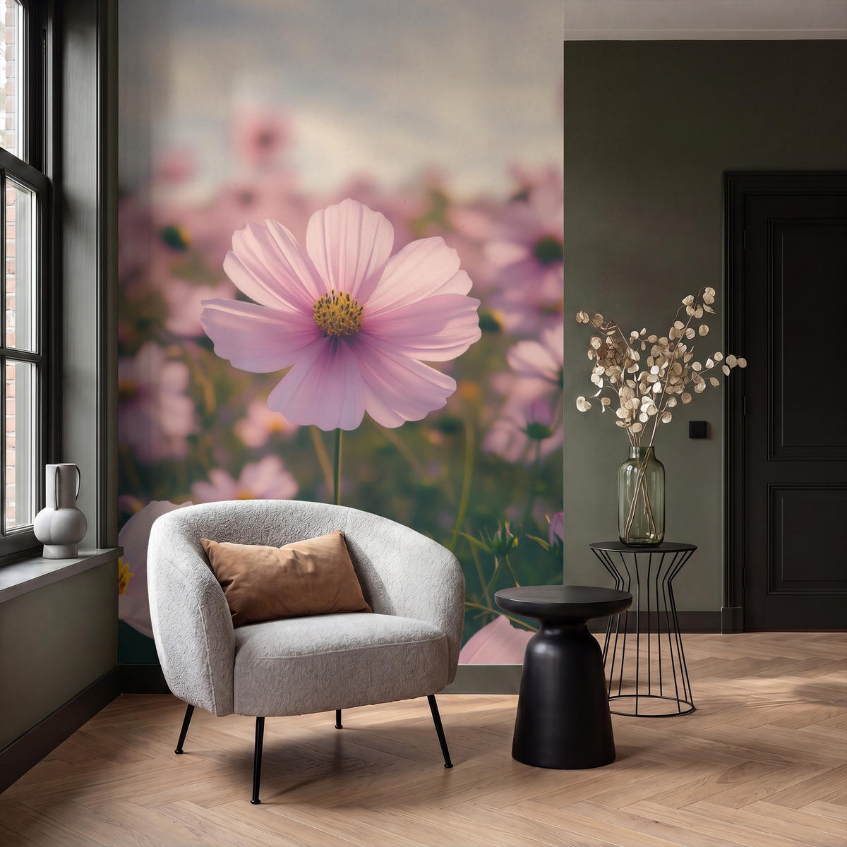 TAPETE - Blumen - Lila - Unscharf - 160x240 cm - Rosa, Papier (160/240cm) - OnlyWow