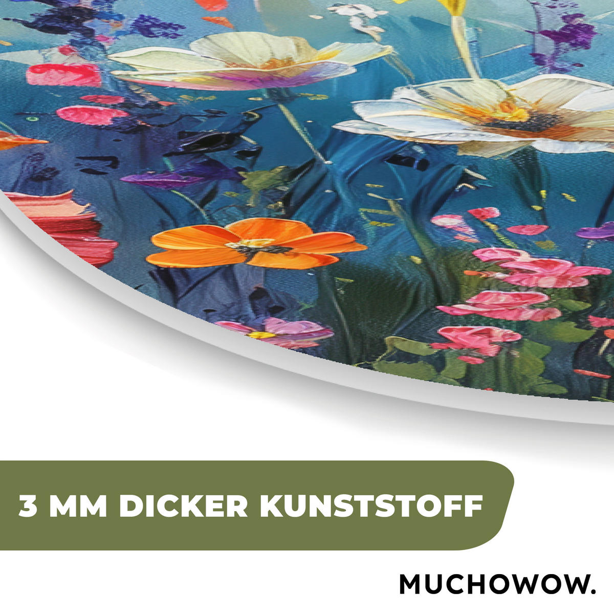 WANDBILD Blumen - Natur - Aquarell - Kunst 60x90 cm - Multicolor, Kunststoff (60/90cm) - MuchoWow
