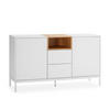 SIDEBOARD Nieve 2 türen 2 schubladen Weiß - Weiß, Holzwerkstoff (140/80/40cm)