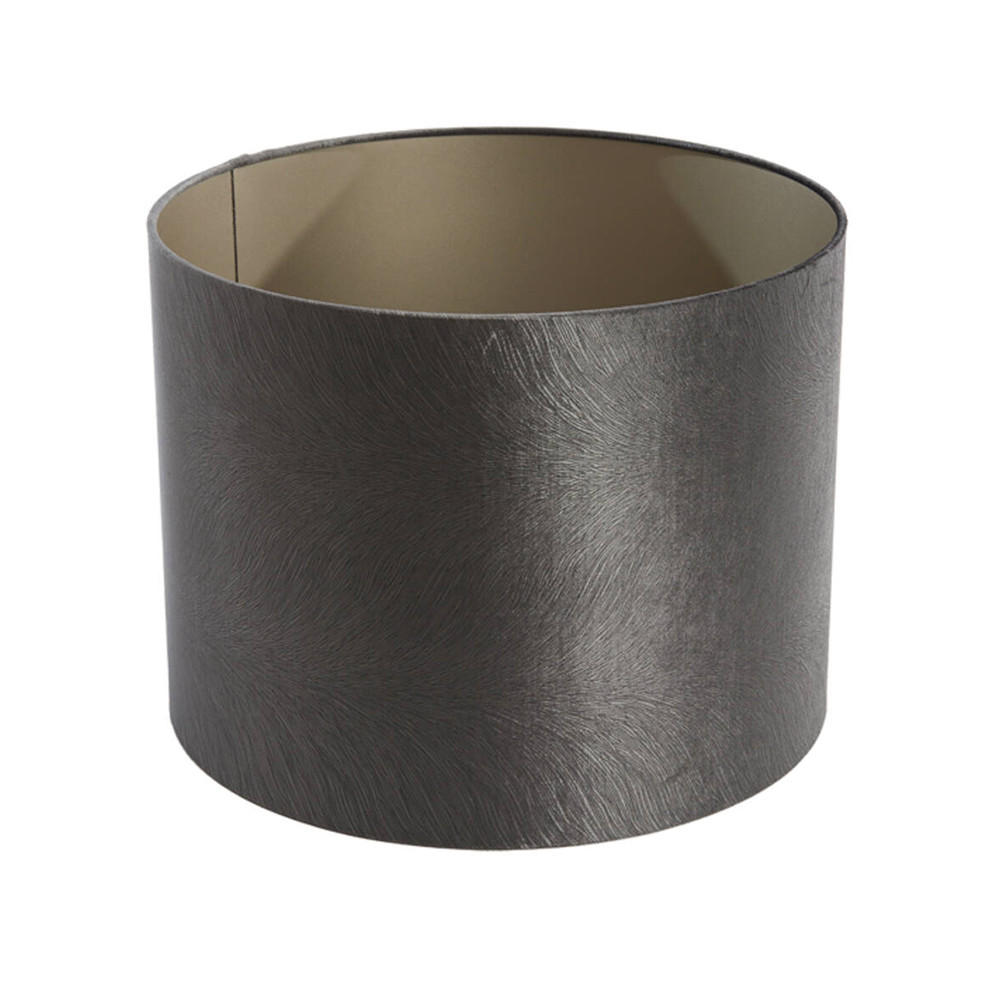 LAMPENSCHIRM LUBIS Ø50x38 cm, Grau - Grau, Textil (50/50/38cm) - Light & Living