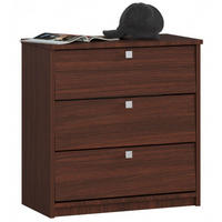 SCHUHSCHRANK Wengefarben 60x31x62 cm - Wengefarben/Silberfarben, Holzwerkstoff/Metall (60/62/31cm) - Akord