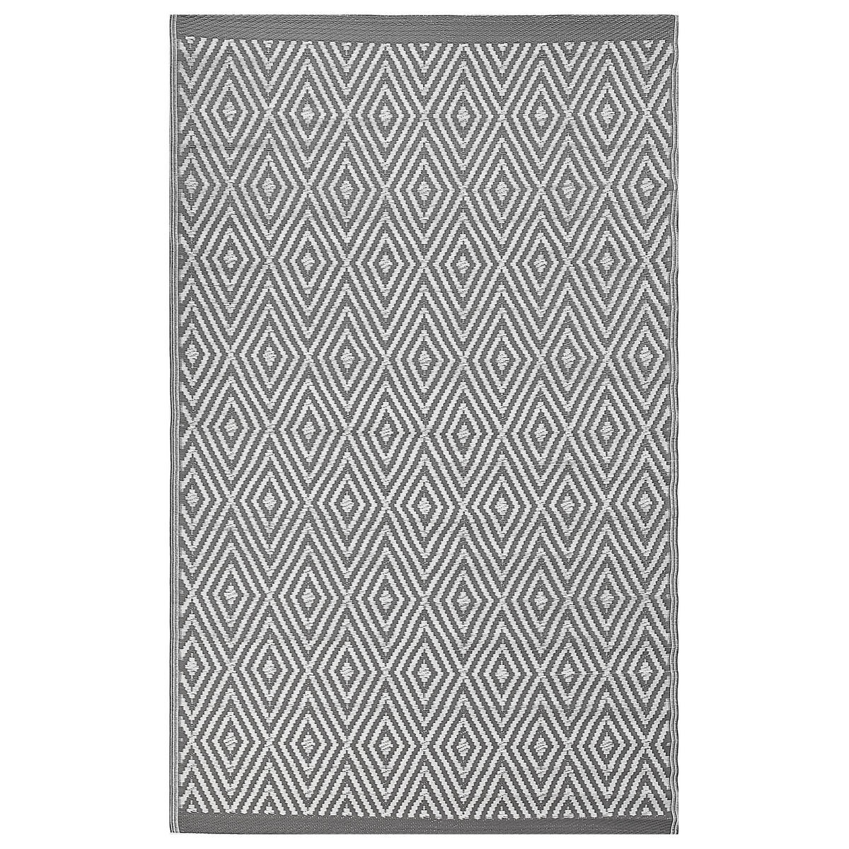 OUTDOORTEPPICH Sikar 180/120 cm - Weiß/Grau, Kunststoff (180/120cm) - Beliani