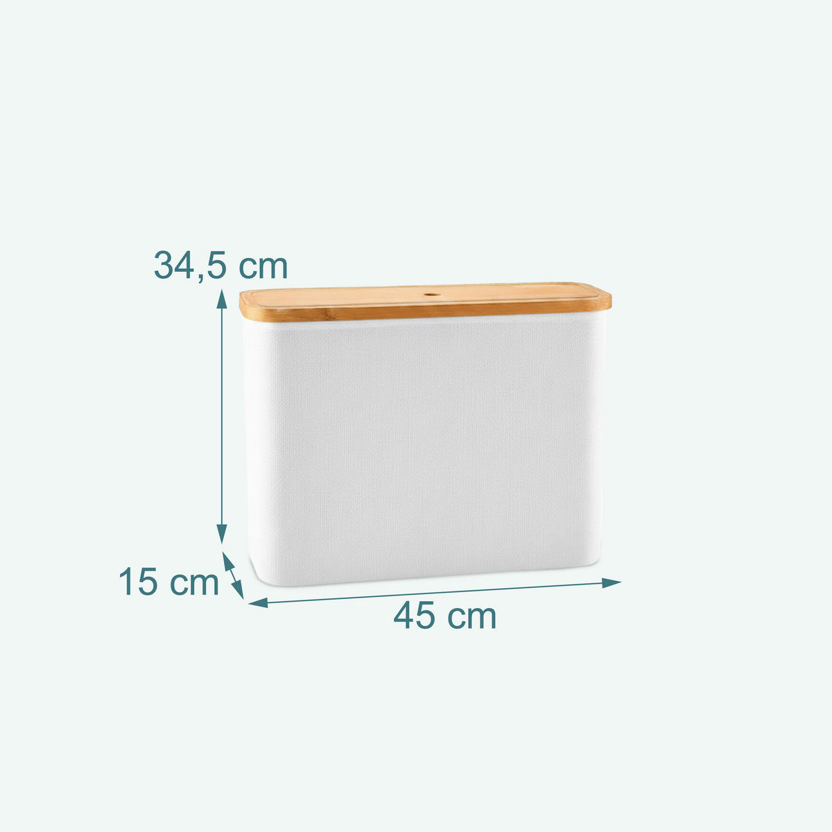 TOILETTENPAPIER-AUFBEWAHRUNG - Weiß, Holz/Textil (45/34.5/15cm) - Relaxdays