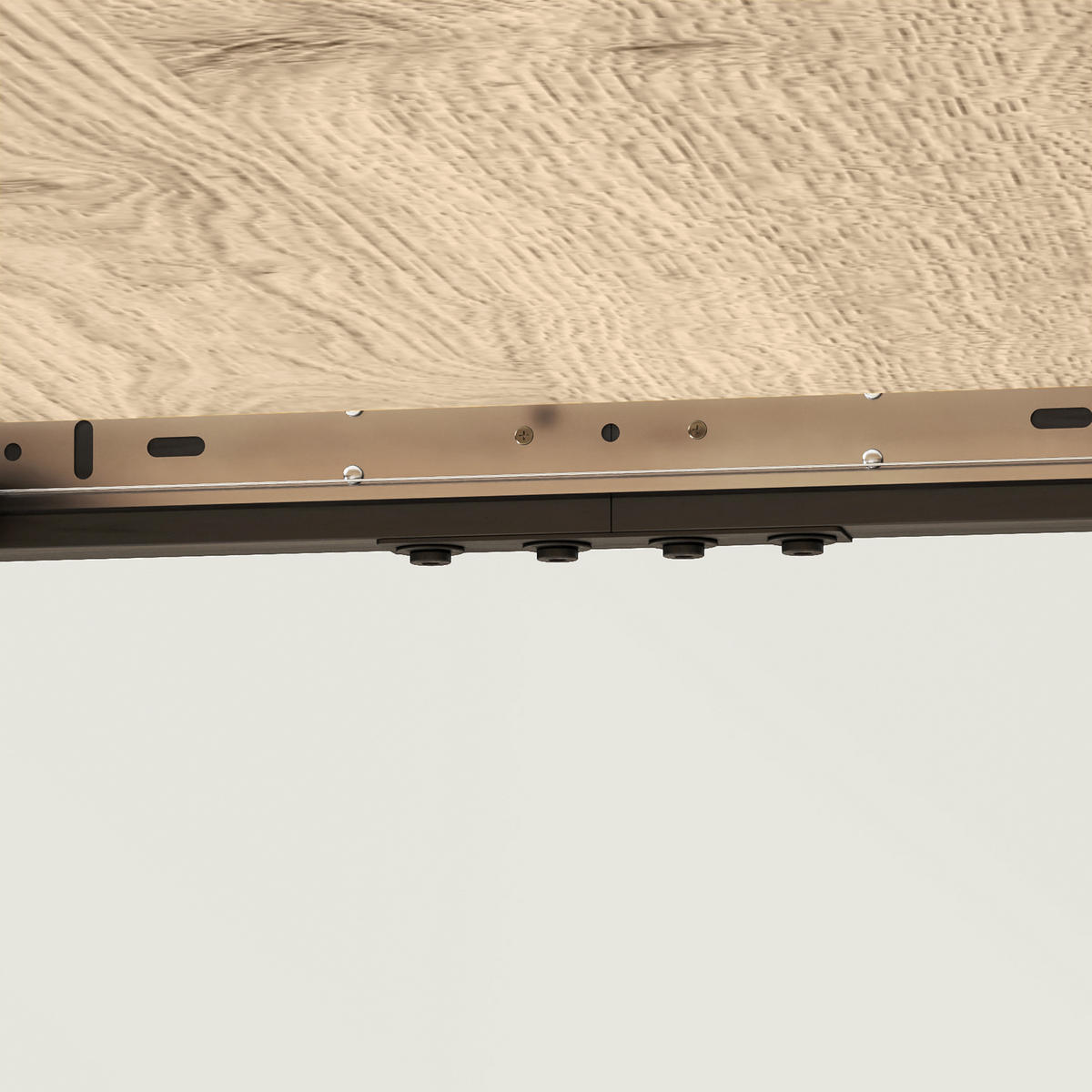 AUSZIEHTISCH 120/75/77 cm in Natur mit Stahlgestell – ausziehbar auf 160 cm - Braun, Holzwerkstoff (160/75/77cm) - BEAOK