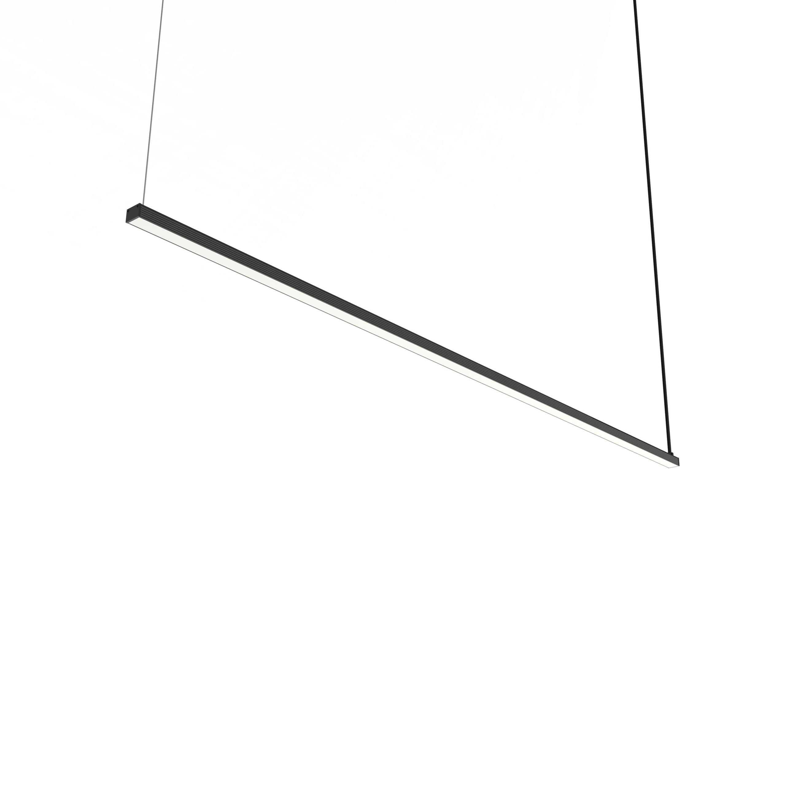 Lumicom Led-Hängeleuchte Schwarz Hochglanz 100x2x2 cm