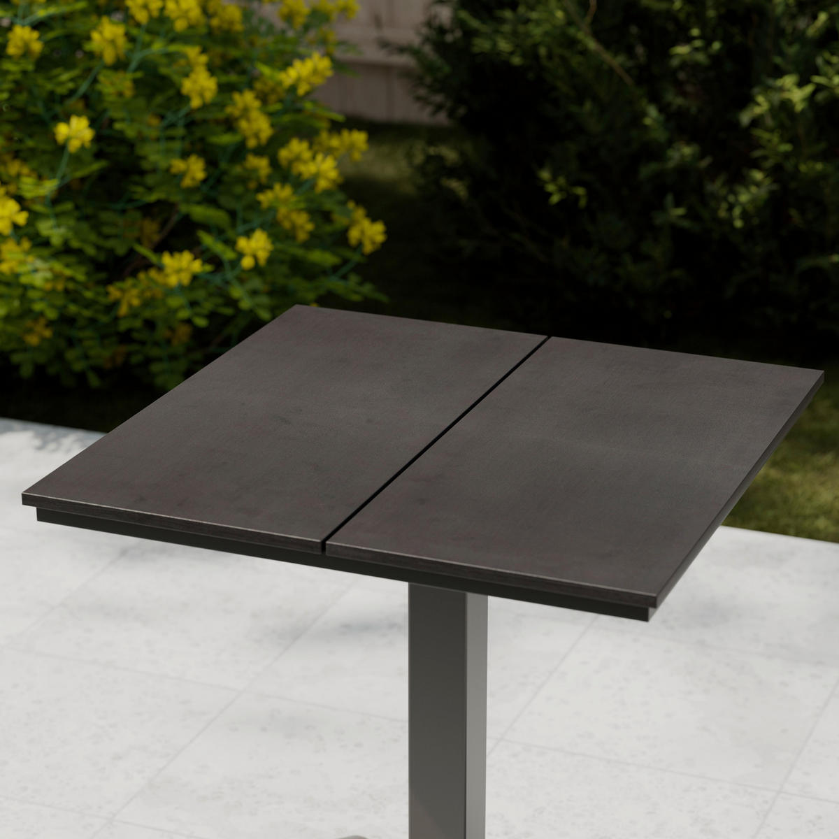 GARTENTISCH Florian 1 Schwarz 66 / 66 /72 cm - Schwarz, Metall (66/66/72cm) - Mömax