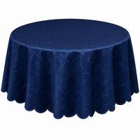 TISCHDECKE 160/400 cm oval Ornamente Dunkelblau - Dunkelblau, Textil (160/400cm) - TiborTex